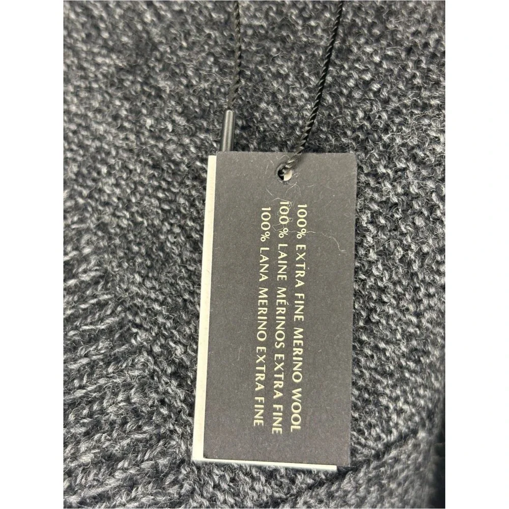 NWT Banana Republic Unisex Extra Fine Merino Wool Knit Scarf Gray 79